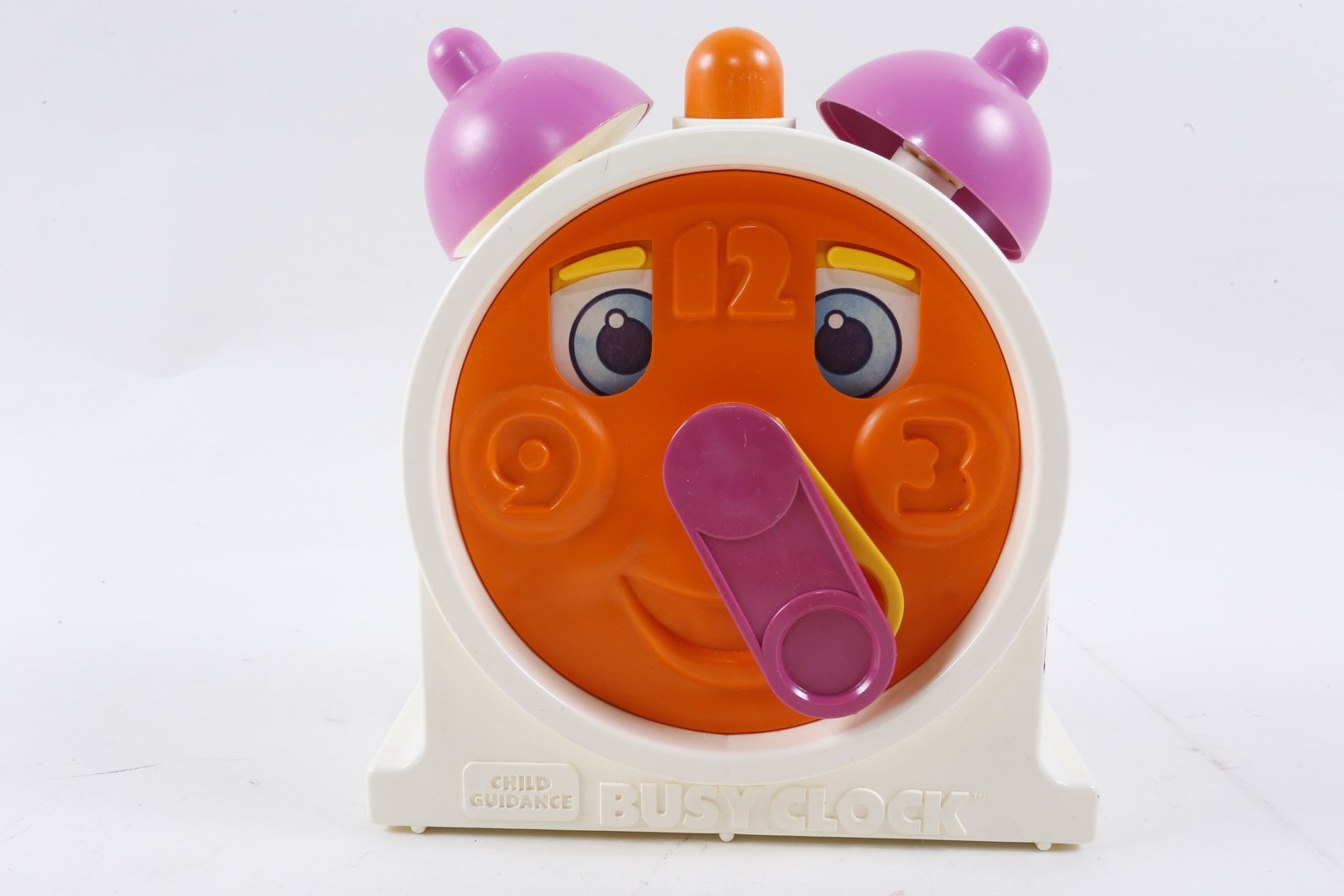 Busy Clock Toddler Toy White Orange Child Guidance Gabriel Etsy