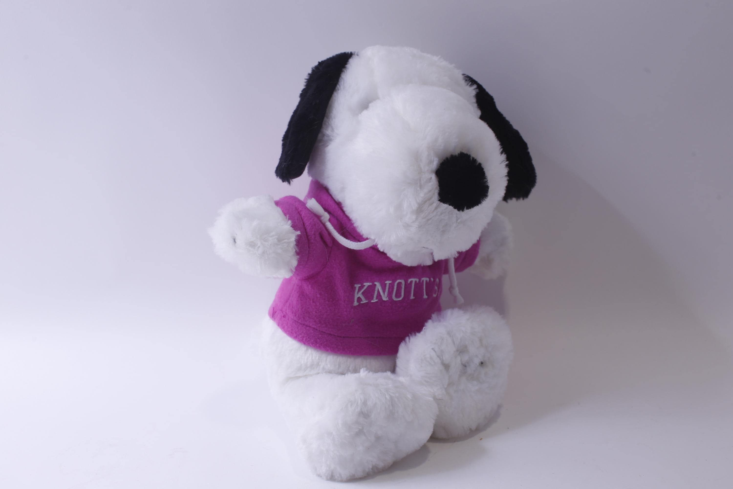Snoopy Knott's Large Plush Dog Wearing Pink Hoodie, Cedar Fair