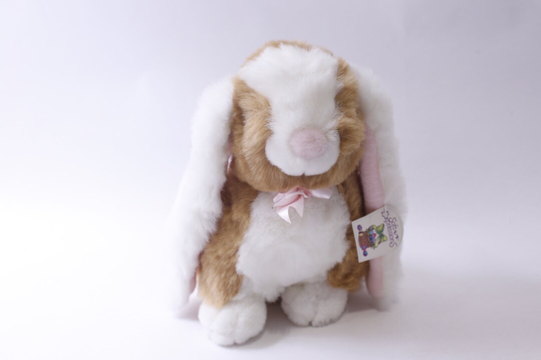 Soft Expressions Plush Bunny, Brown-white Rabbit With Big Long Ears ...