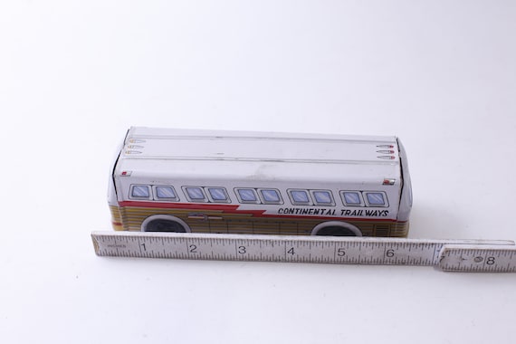 Continental Trailways, Tin Toy Bus, Toy Vehicle, Japan, Retro Toy