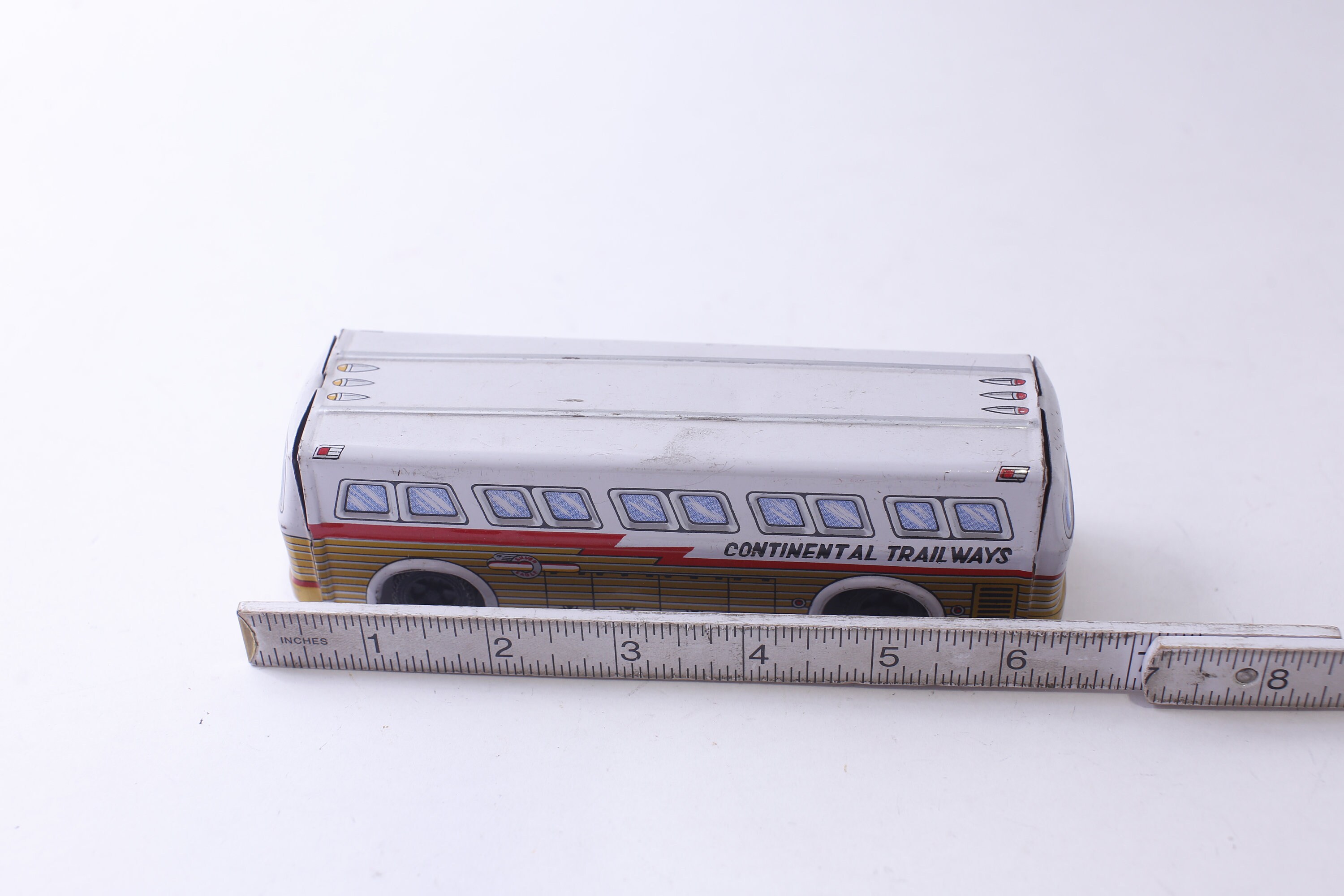 Continental Trailways, Tin Toy Bus, Toy Vehicle, Japan, Retro Toy