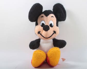Early Disneyland, Sears, 1960's Mickey Mouse, Walt Disney, Vintage, California Stuffed Toys, Animal, Sitting, Black 20-01-602