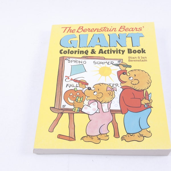 The Berenstain Bear's Giant Coloring, Activity Book, Stan & Jan Berenstain, Vintage, Picture Book, Illustrations, Nursery Library ~361