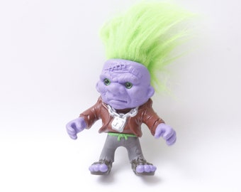 Hasbro, Battle Troll, Frankenstein, Frankentroll, Green Hair, Doll, PVC Figure, Toy, Collectible, Vintage, ~220915-DIR / 20-01-146