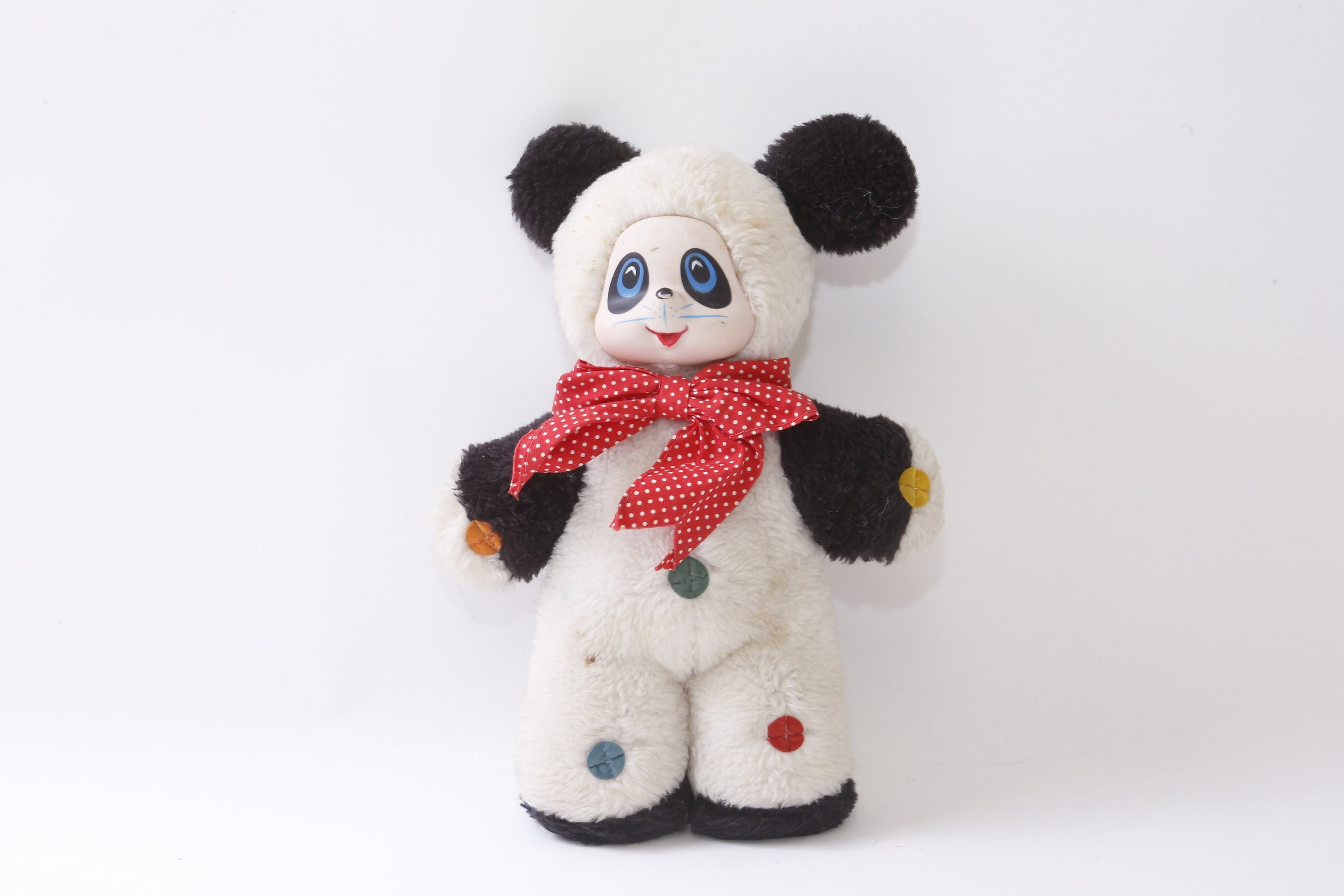 Rushton Cute Female Panda Red Ribbon 11 Soft Plush - Etsy Norway