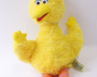 Sesamstraat, Big Bird, Pluche, 2002, Sesam Workshop, 13 inch, Zacht speelgoed, Vintage, Collectible, ~ 240417-WH 912