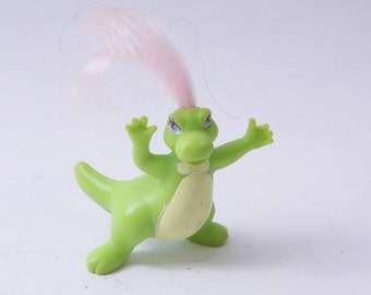 Meritus, Darlin' Dinos, Plain Lil' Dinos, Dinosaur, PVC, 2 1/2", Figure, Green Body, Pink Hair, Vintage, Collectible, ~ 20-01-1100