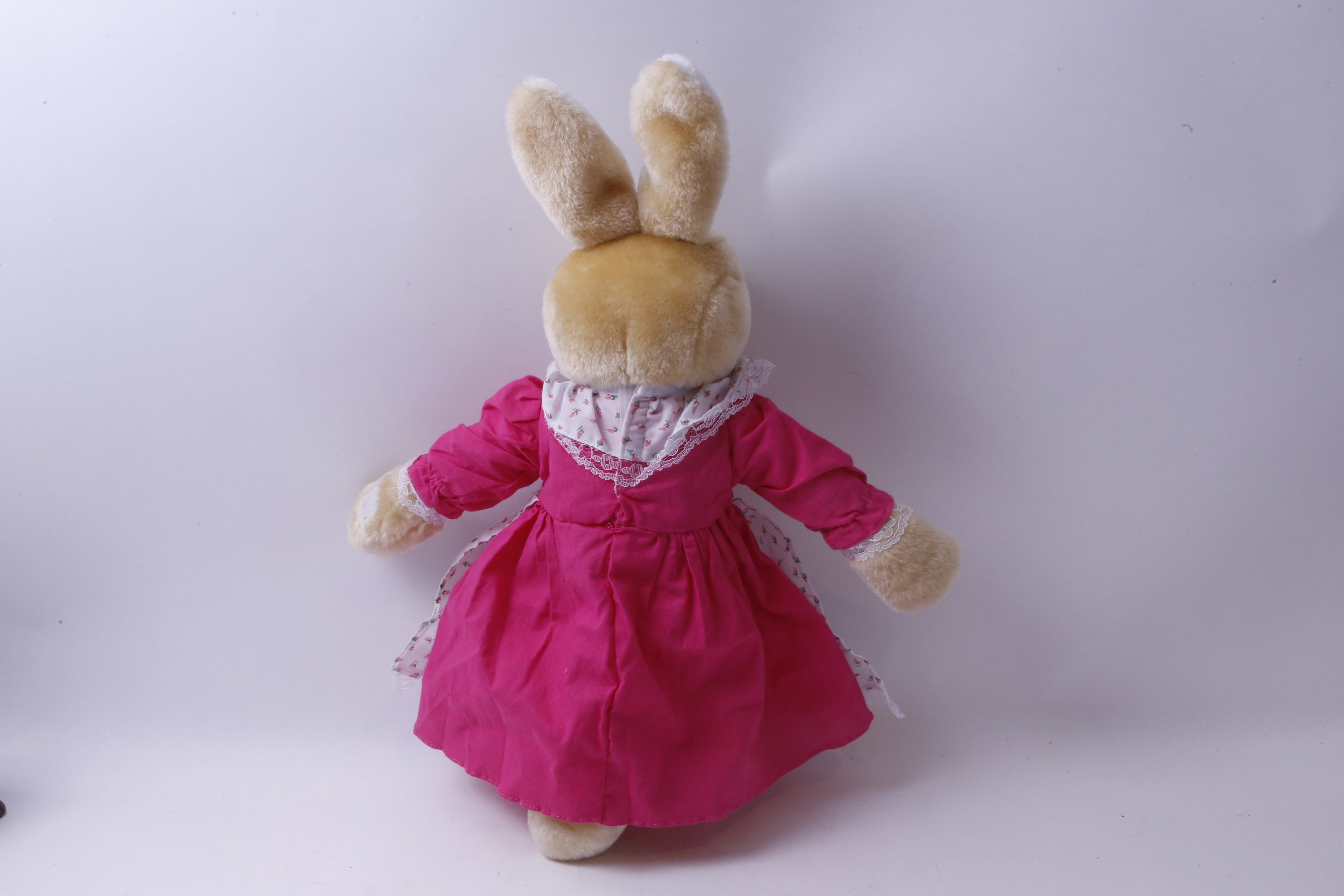 ウサギの人形 ピンクのドレス ウサギ、メス、着衣、18インチ、ぬいぐるみ、ソフト、おもちゃ