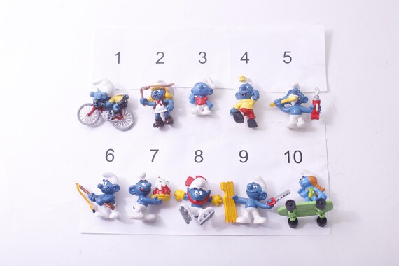 Lot De 13 Figurines Schtroumpfs SCHLEICH BULLY - Années 80, Fabrication Germany