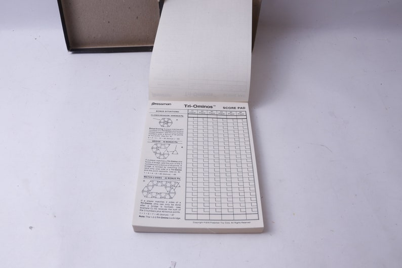 Tri ominos The Triangle Game Score Pad Board Game 1978 Etsy Tri ominos The Triangle Game Score Pad Board Game 1978 Etsy