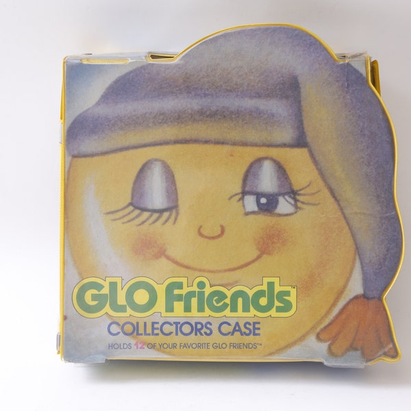 80s, Hasbro, Glo Friends, Collectors Case, 11", Holder, Playset, Organizer, Accessory, Toy, Collectible, Vintage, ~20-14-471