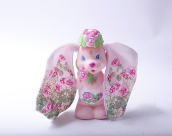 Peppermint Rose Bunny, Sweet Spray, Peppermint Posy, Pink Toy Figure, 1992, Mattel, Fantasy Animal, Vintage, ~ 240110-DIAF 784