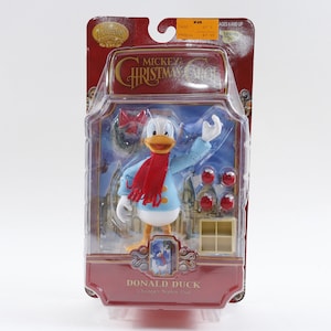 Micky 's Christmas Carol Donald Duck Scrooge's Neffe Fred Kunststoff Spielzeug Figur Disney Urlaub Kinder Vintage Spielzeug Vintage 897 Bild 1