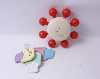 Vintage Phone Receiver Plastic Baby Rattle Toy HTF 1980s 