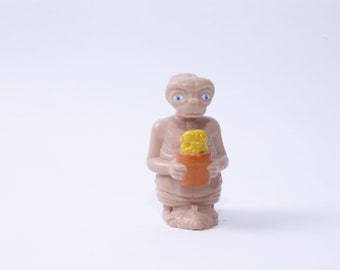 E.T. Außerirdischer, Haltetopf, Alien, PVC Figur, 1982, Film Charakter, Little, Spielzeug, Sammlung, Vintage, ~ 75