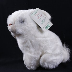 Kamar, Rare, Prototype, Sample, OOAK, hand made, Kicks, Pomzy, White, Rabbit, Style 7350, Soft Plush Doll Stuffed Animal Vintage ~ 20-05-173