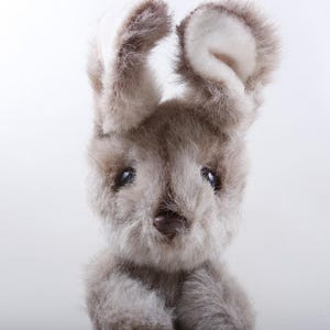 Kamar, Rare, Production Prototype, Sample, OOAK Gray, Bunny, Hare, Rabbit, Soft, Plush Doll, Stuffed Animal, Vintage ~ 175