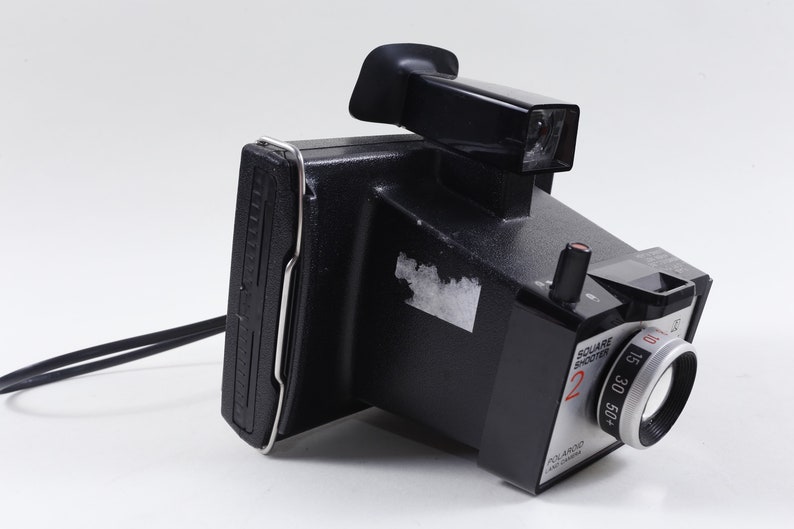 Rara Polaroid Land Camera Accordion Square Shooter 2 Black Photo Camera Design Bambini Vintage 897 immagine 2
