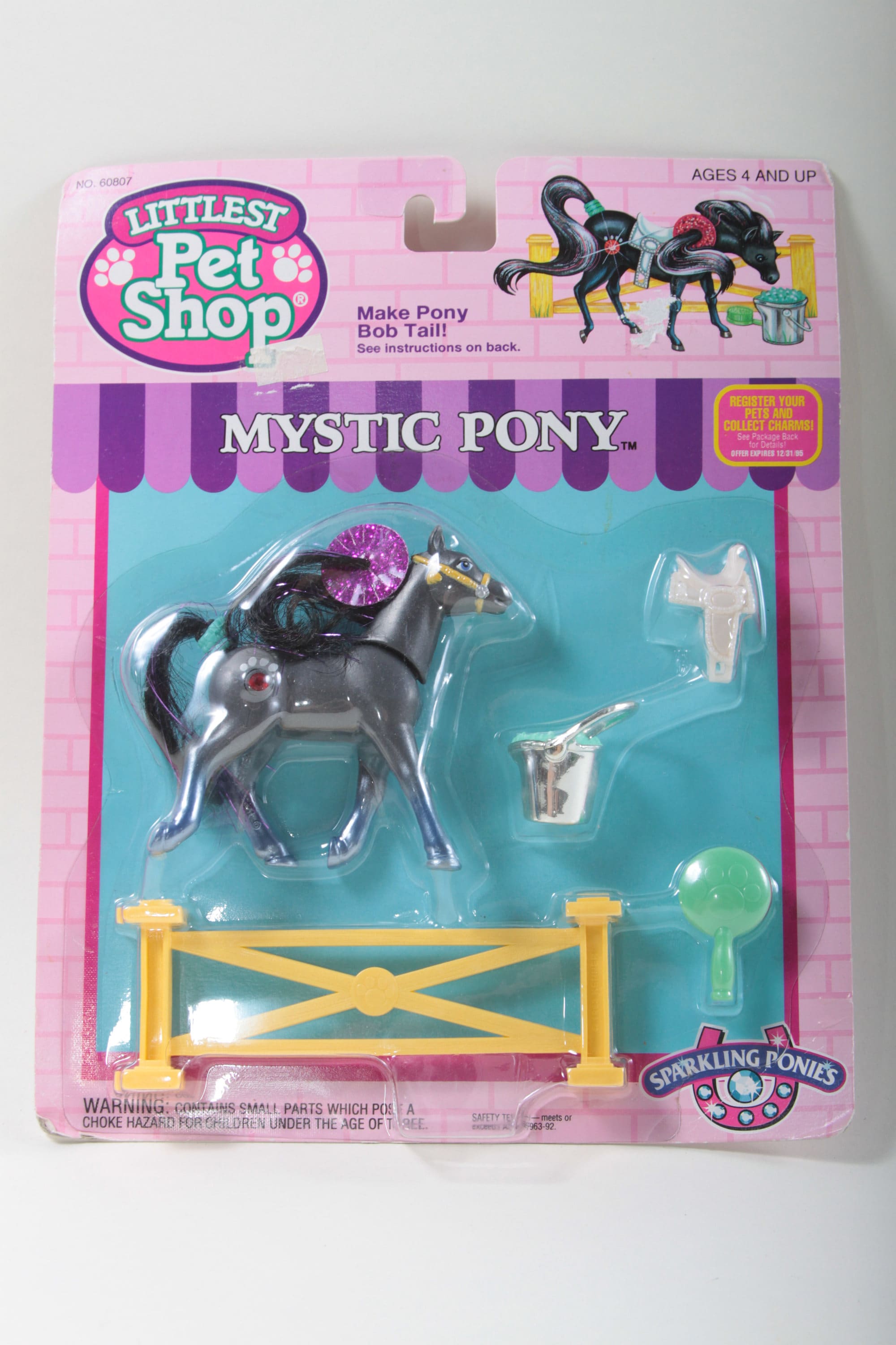 Littlest Pet Shop Mystic Pony Kenner Vintage Sparkly Black Mane