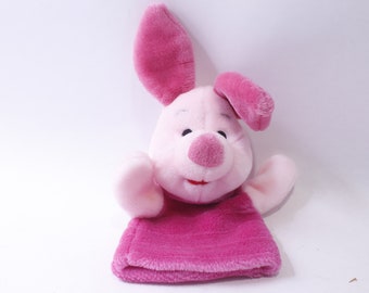 Piglet Hand Puppet, 10 inches, Soft Toy, Winnie the Pooh, Imaginative Play, Storytelling, Collectible, ~ 240417-WH 910