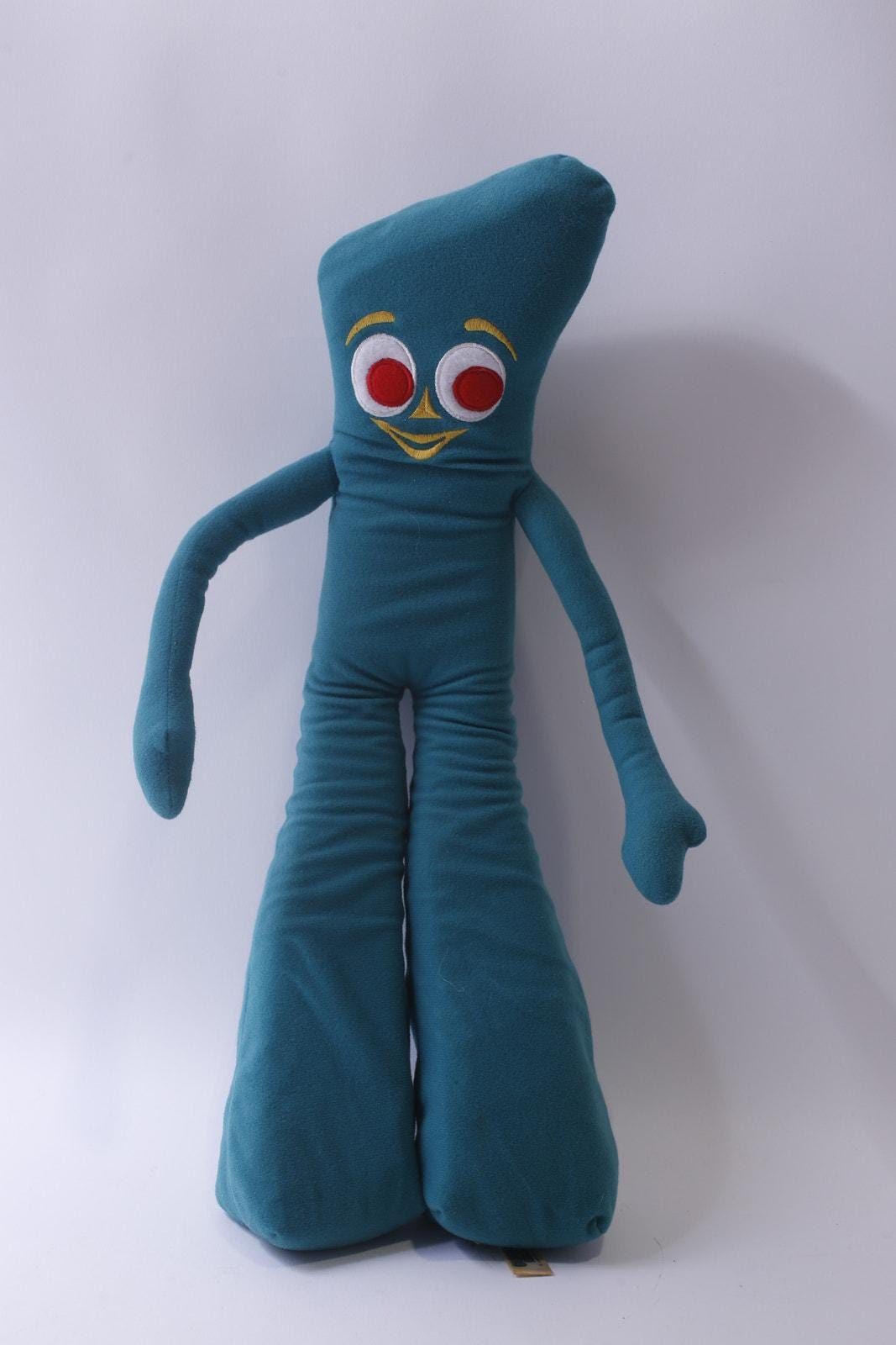 Gumby, Large Plush, 1983, Art Clokey, Vintage, Soft, Toy, Stuffed