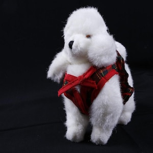 Kamar, Raro, Protótipo, Amostra, Chi-Chi, Branco, Vestido, Poodle, Cachorro, Macio, Pelúcia, Boneco, Recheado, Vintage, ~ 154