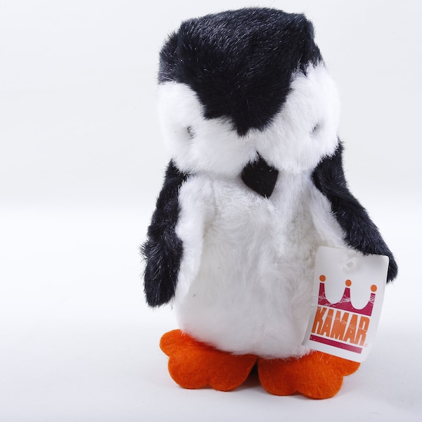 Kamar Rare Prototype Sample OOAK hand made Spiffy 2902 Cute Black White Penguin Soft Plush Toy Stuffed Animal Vintage Collection ~ 452