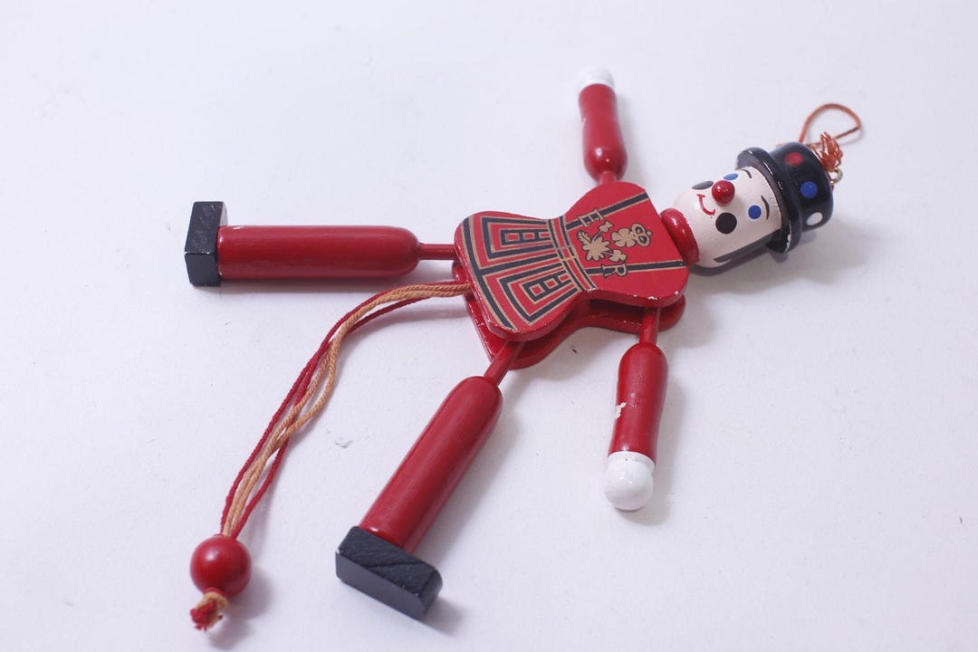 Pull Puppet, Ornament, British Guard, UK, Small, Vintage, Doll, 250210 ...