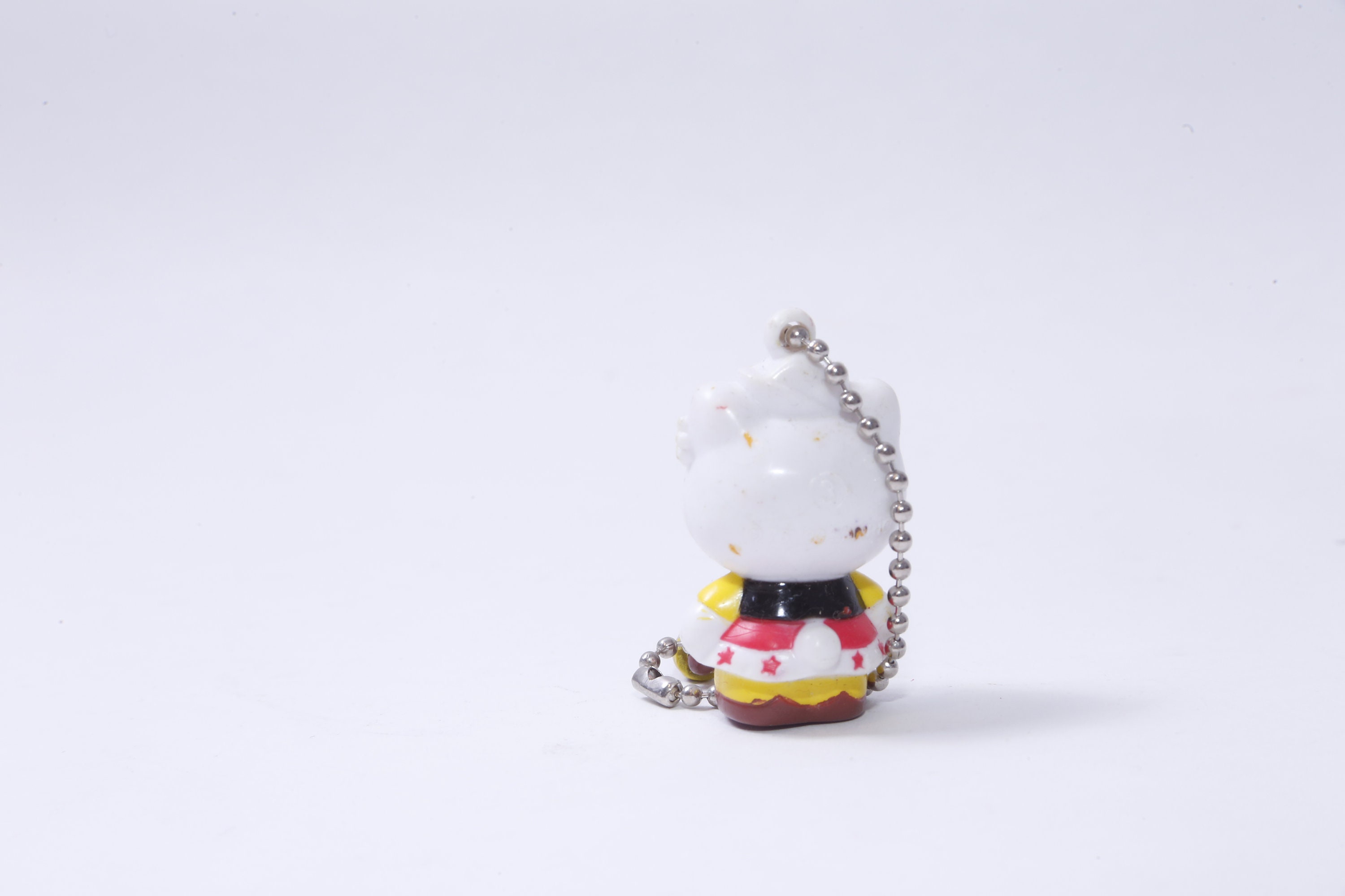 New SAnrio Hello Kitty Key Chain Yellow 3D Body # 5 QQ 