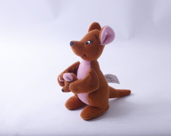 Kanga and Roo, Plush, McDonald's, Happy Meal Toy, Disney, Winnie the Pooh, Stuffed Animal, Vintage, Collectible, ~ 240110-DIAF 784