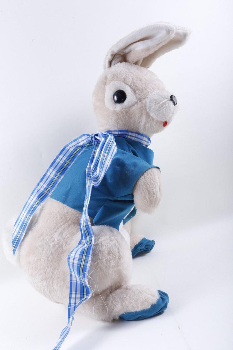 First Peter Rabbit Toy Vintage LARGE Douglas Cuddle Toys Gray Rabbit Bunny Peter Cottontail ...
