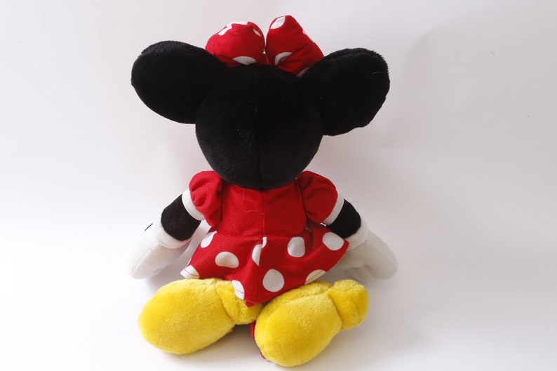 XL Huge Disney, Minnie Mouse, 17", Plush, Soft, Toy, Red Dress, Polka Dot, Bow, Disneyland, Vintage Plush, Stuffed Animal, ~M-17-05 H-2 image 3
