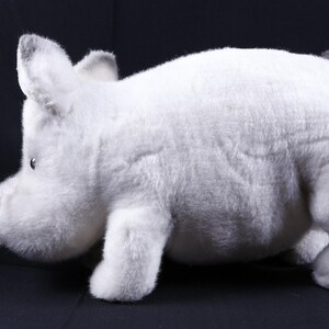 Kamar White Hog Rare Prototype Sample Large Pig Standing Stuffed Animal Vintage, ~ 90