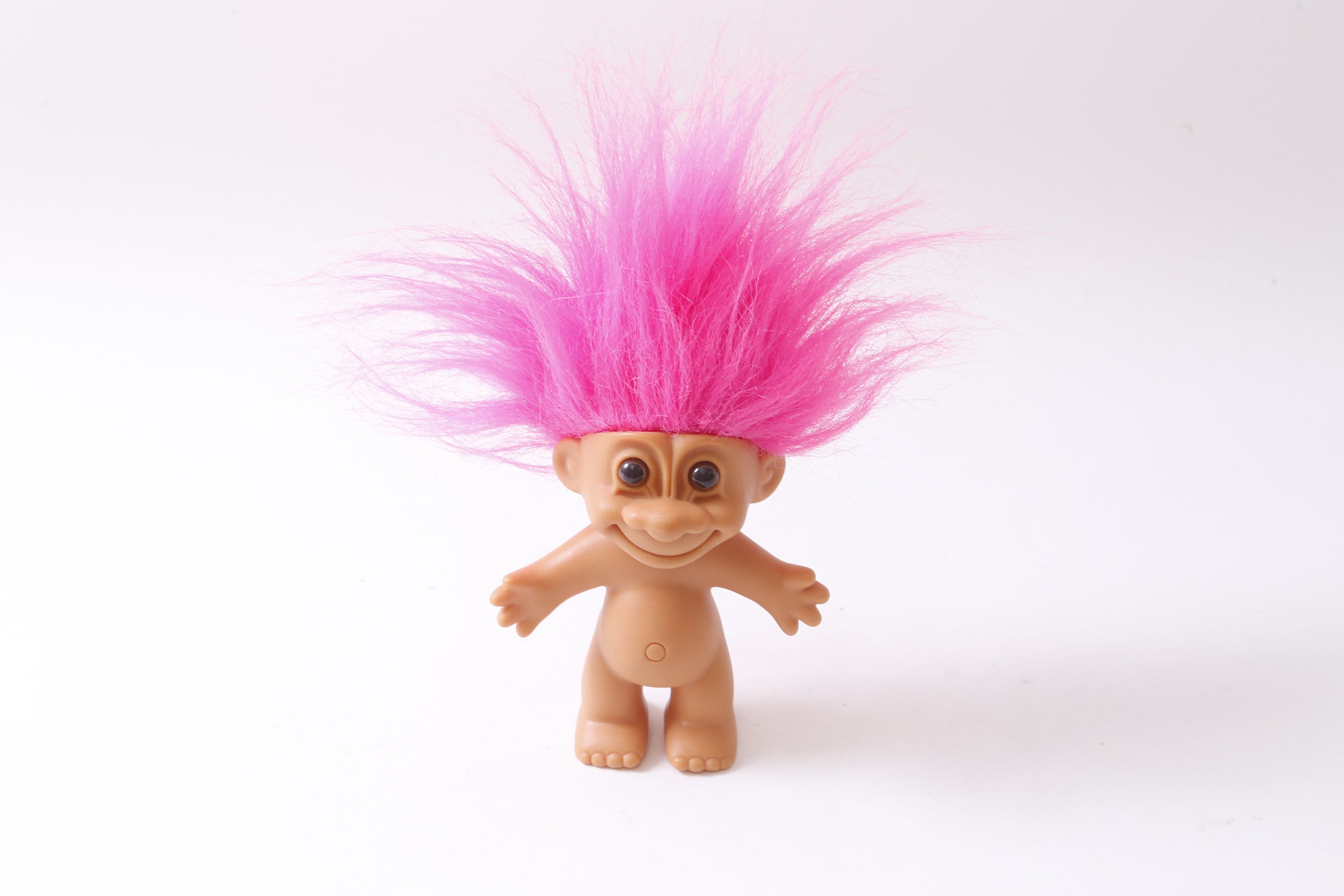 Muneca troll Russ desnuda cabello rosa figura de PVC 5
