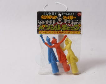 Japan Tsuburaya Ultraman Pencil Topper Set Sci-Fi ~ 260730-WH 463