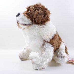 Kamar, Rare, Prototype, Sample, OOAK, hand made, White Brown Dog, 1983, Soft, Plush, Doll, Toy, Stuffed Animal, Vintage, ~ 20-01-944