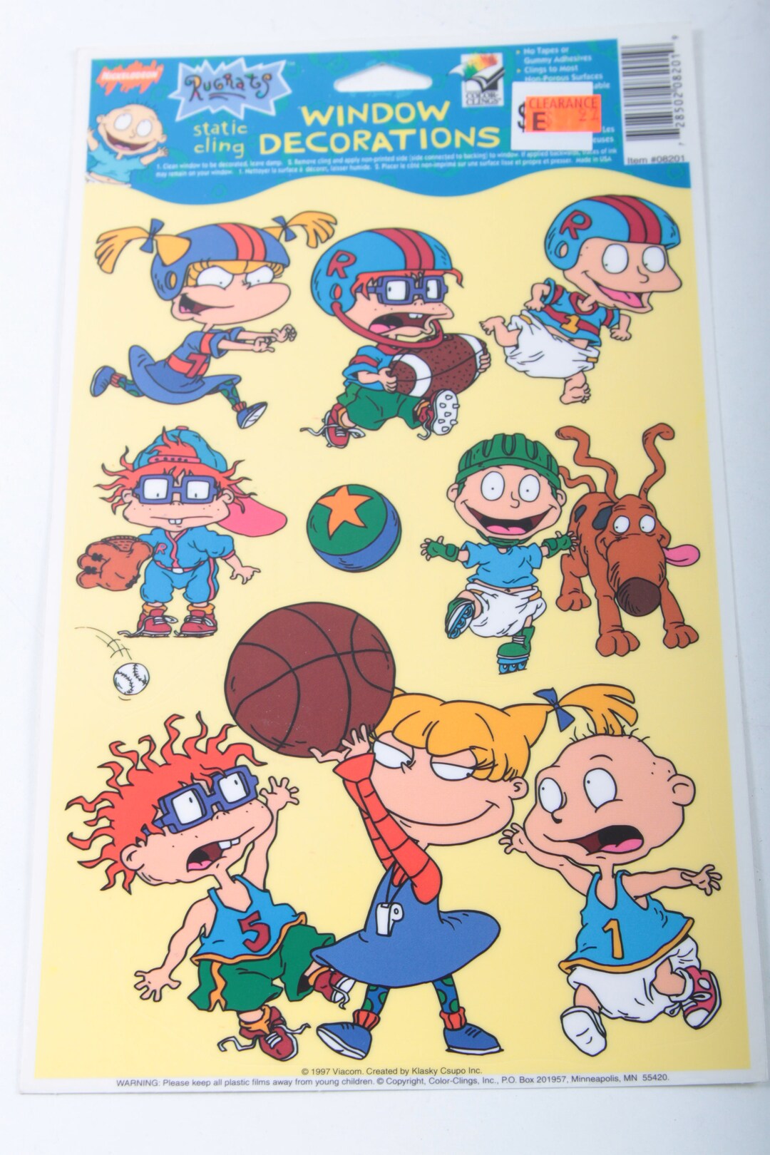 Nickelodeon Rugrats Vintage Window Clings Decorations Static Etsy