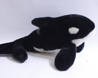 Sea World, Shamu, Plush, 17", Marine Life, Souvenir, Ocean Adventure, Collectible, Aquatic Mascot, Cuddly Toy, Marine Park, ~ 230907-KSL 462