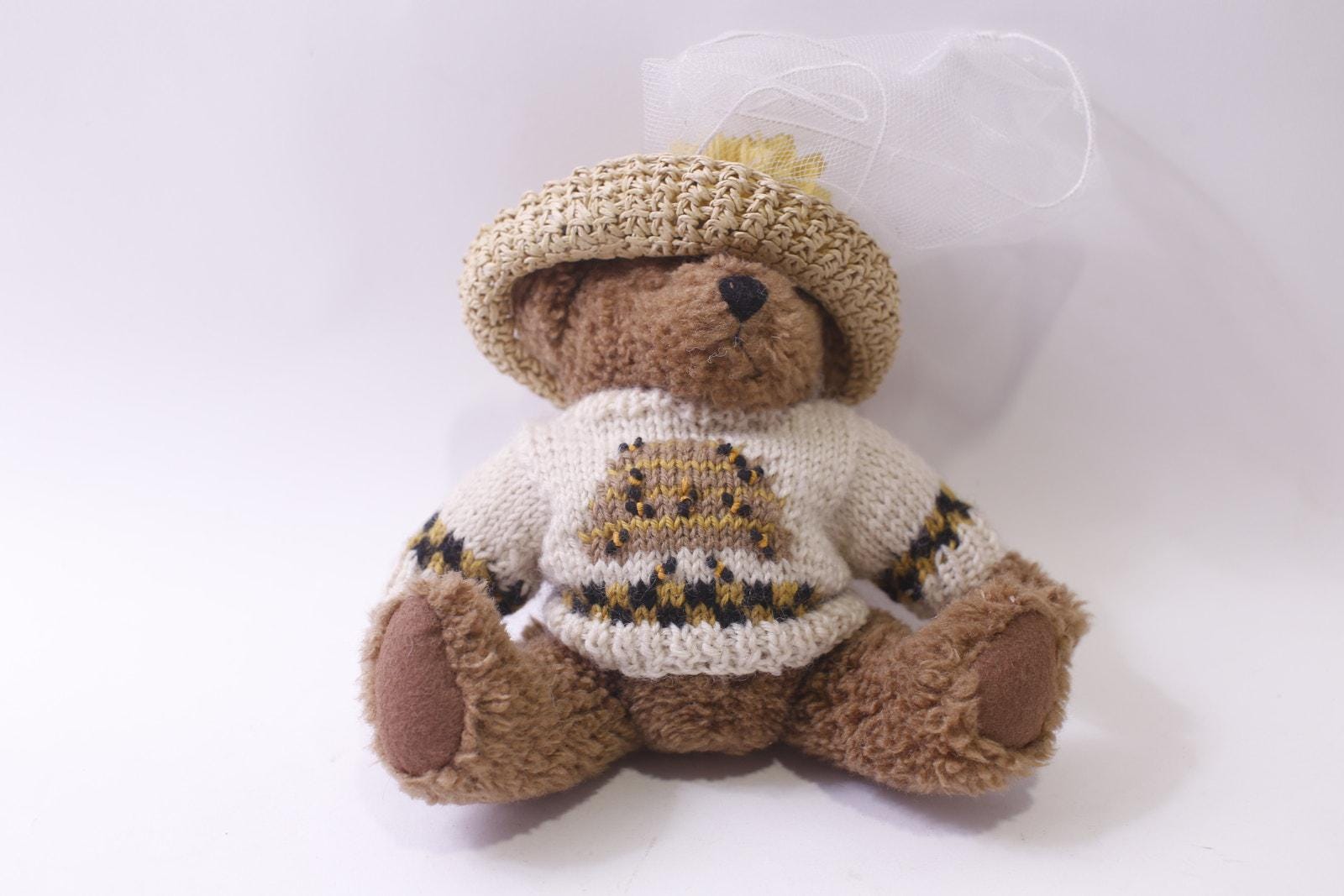 Boyds Bears 1990 Beekeeper Small Beanbag Plush Stuffed Animal