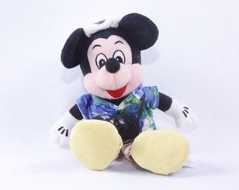Disney, Mickey Mouse, Hawái, Turista, Peluche, Suave, Juguete, Muñeca, Personaje de dibujos animados, Colección, Peluche Vintage, Peluche ~ 20-01-24