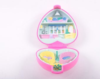 Polly Pocket House Yard Basket Heart Case Home Vintage Toy ~ 20-11-376/20-01-862