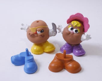 Mr Potato Head Kids, Playskool, PVC Figures, Pirate, Potato Puff, Collectible, Vintage, ~ 250223-SHC SHC-004