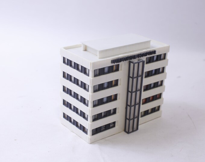 Lech Building N Scale, Lech Memorial Hospital, Model Building, Railroad, Miniature ...