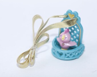 Littlest Pet Shop, Jewel Pets, Be-With-Me Birdie Necklace, 1995, Kenner, Toy Jewelry, Accessory, Vintage, Collectible, ~ 240110-DIAF 784