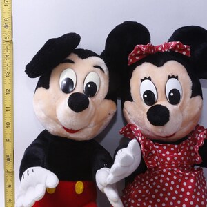 LARGE Walt Disney, Mickey Mouse, Minnie Mouse, Couple, Plush, Soft, Toy, Doll, Cartoon Character, Vintage Plush Stuffed Animal ~ 955 image 3