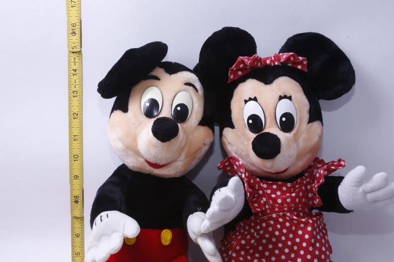 LARGE Walt Disney, Mickey Mouse, Minnie Mouse, Couple, Plush, Soft, Toy, Doll, Cartoon Character, Vintage Plush Stuffed Animal ~ 955 image 3