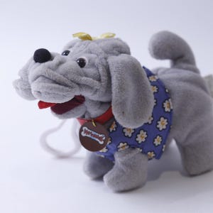 Wrinkles, Ganz, The Dog, Beanie, Plush. 90s Vintage, Keychain, Plastic, Key Ring, Collectible, Accessory, 250118-WH 68