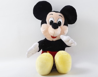 ディズニーランド ミッキーマウス ブラック レッド イエロー ソフト ぬいぐるみ おもちゃ ディズニー 子供用、ヴィンテージ おもちゃ、ヴィンテージ ぬいぐるみ、ぬいぐるみ ~ 20-01-717