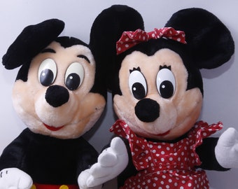 LARGE Walt Disney, Mickey Mouse, Minnie Mouse, Couple, Plush, Soft