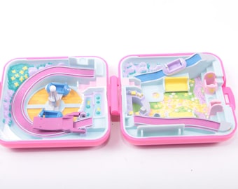 Polly Pocket Play Set Amusement Park Rides House Case Vintage Toy Roller Coaster Car Compact ~ 576 58 95 59